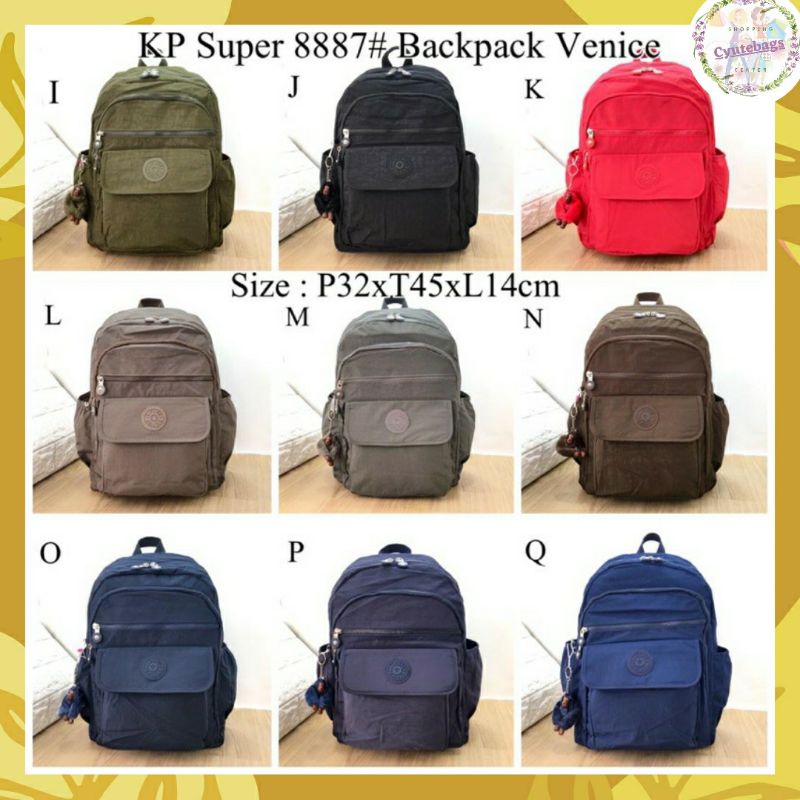 Backpack unisex kp super 8887 Venice tas ransel cowok tas laptoo ransel kerja