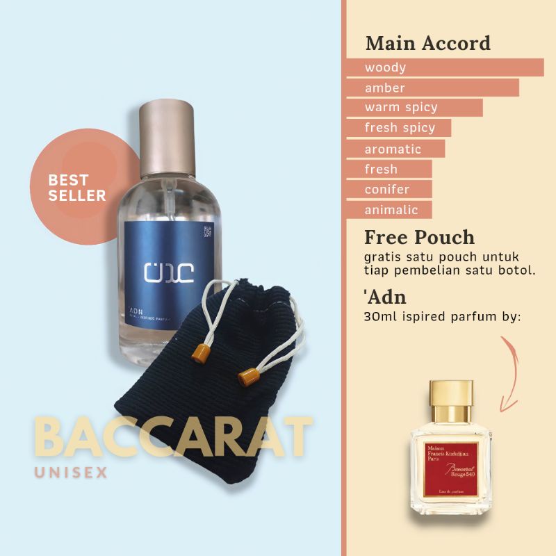 ADN PARFUM - BACCARAT (KUALITAS EAU DE PARFUM)