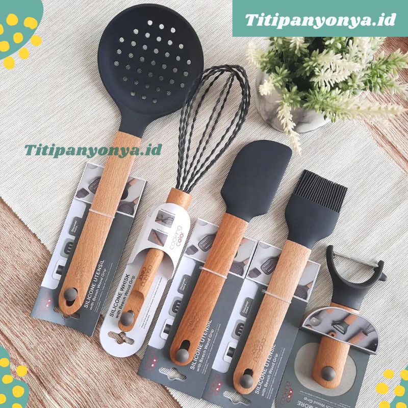 Perlengkapan Dapur Alat Masak dan Baking Kue Silikon Murah Cooking Color Informa