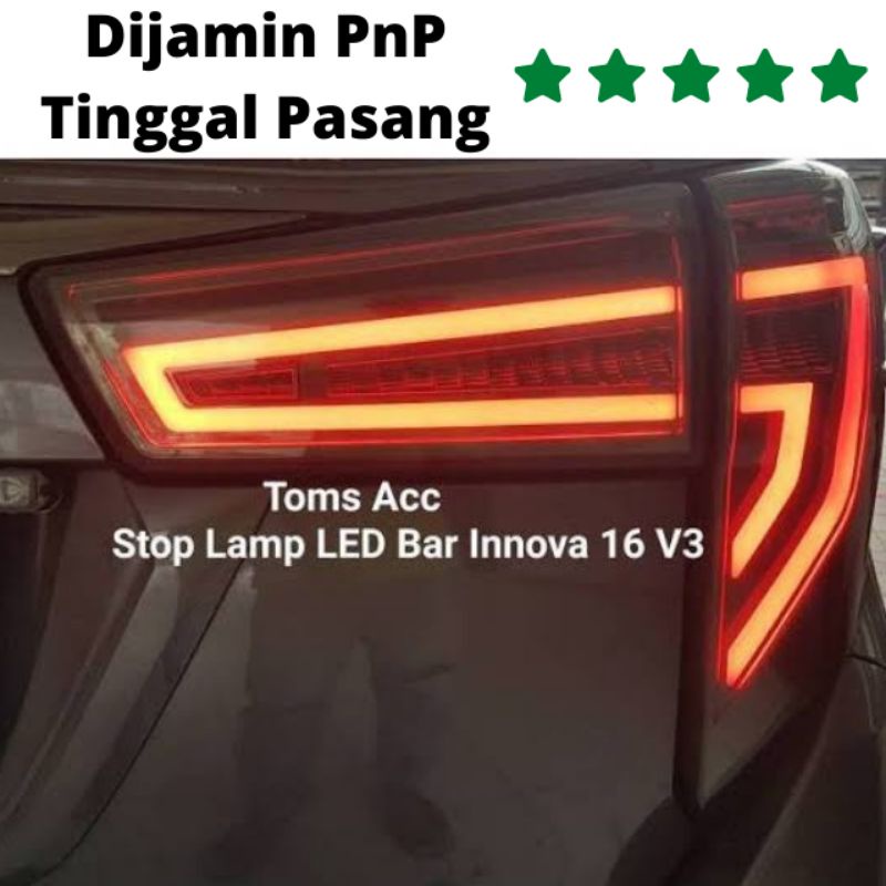 Sonar Stop Lamp Toyota Innova Reborn 2016-2022 On Black Red Clear - Led Sequential