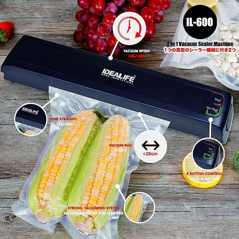 Food Vacuum Sealer / Pembungkus Vacuum (IL-600) | IDEALIFE