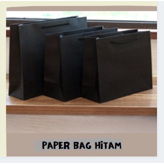 

SALE Paper Bag Black Hitam Jumbo Kantong Gift Bingkisan Kemasan Kado