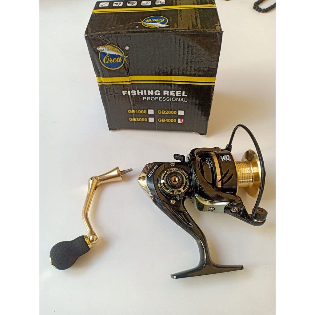 Reel Pancing Spinning Orca Jaguar 1000 2000 3000 4000 5000 6000 Power Handle Omah Pancing Shop