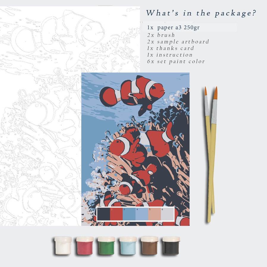 

10.10 HARGA GROSIR Paint By Number Kit A3, SEA SERIES