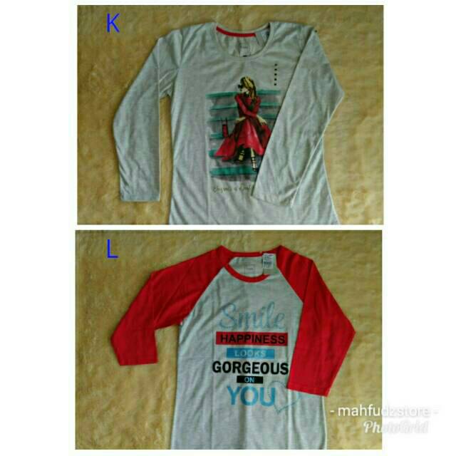Kaos T Zone Wanita Lengan Panjang Size M