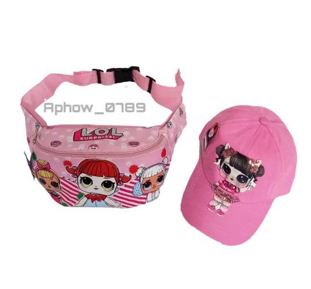 Waistbag anak tas selempang anak lol tas pinggang anak free topi led