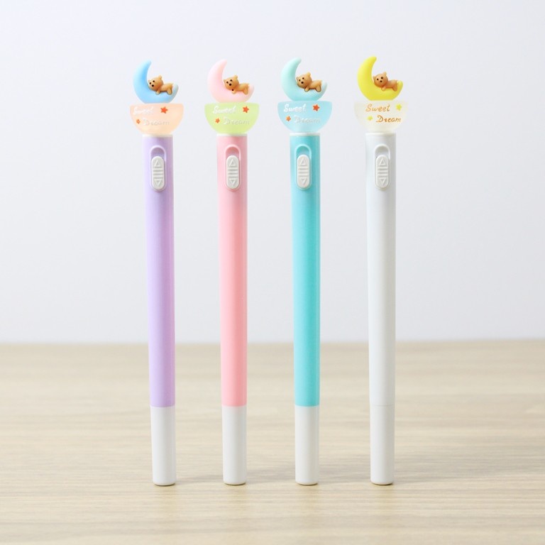 

Pulpen Gel Lampu Beruang Bulan Sabit - Putih