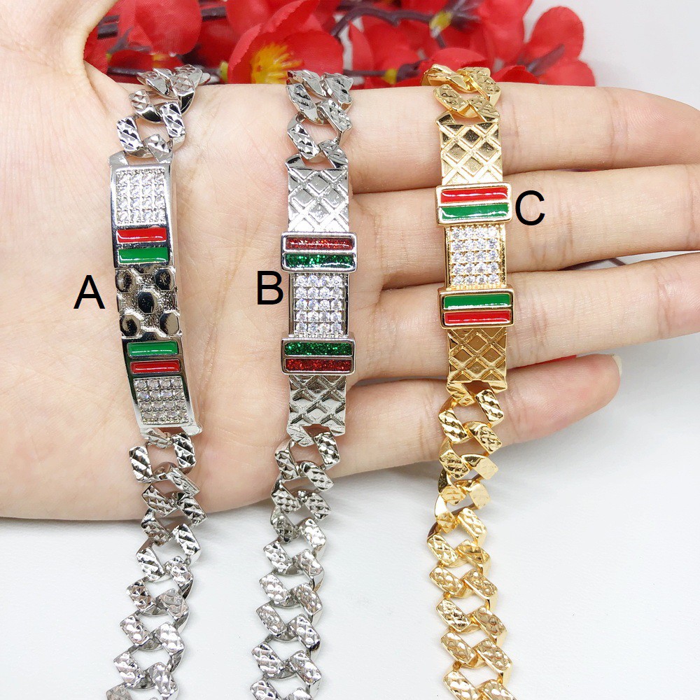 Gelang Rantai Plate Xuping Besar Mewah Gold Silver - BB319