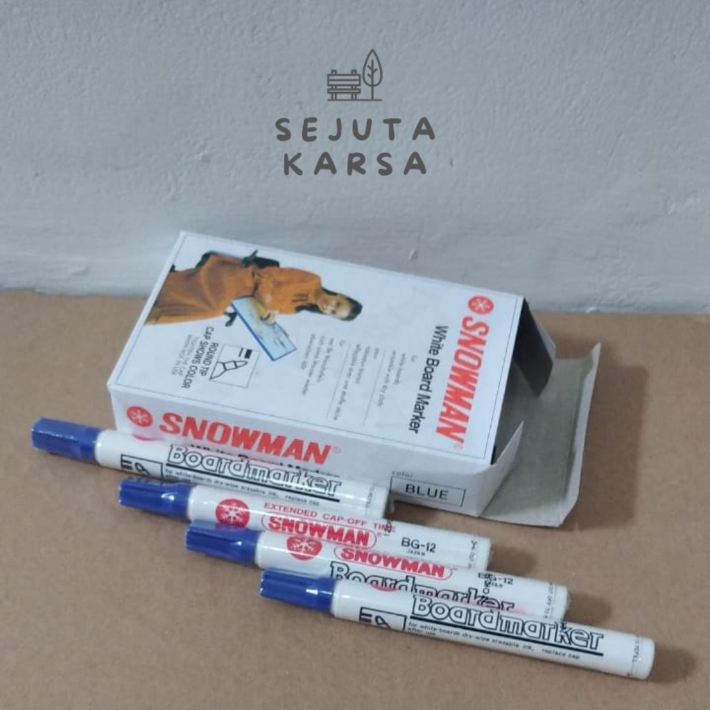

SPIDOL WHITEBOARD SNOWMAN BIRU| BLUE | SPIDOL PAPAN TULIS