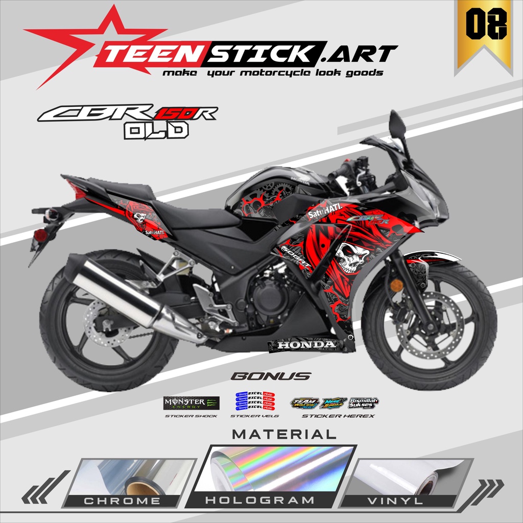 STRIPING HONDA CBR K45 - STRIPING HOLOGRAM HONDA CBR K45 2014-2016 TENGKORAK