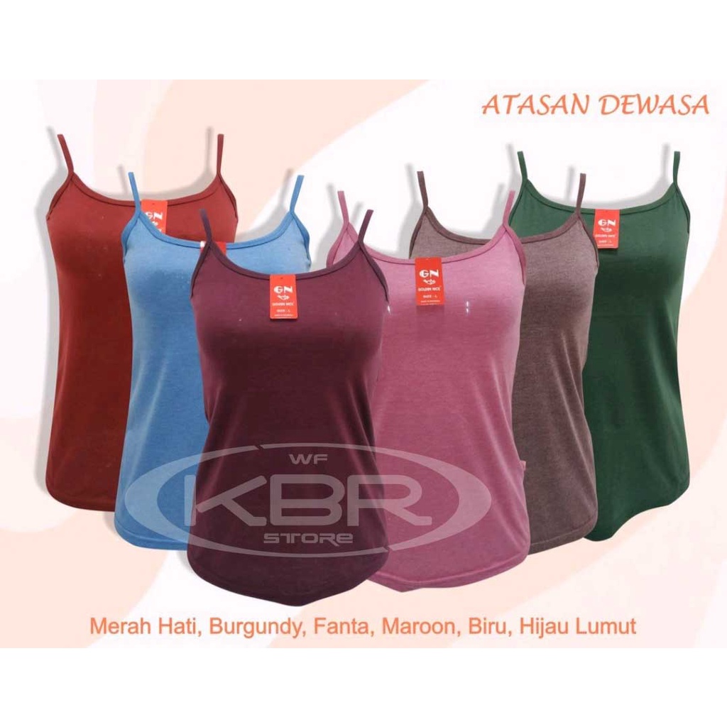 WF STORE Tanktop Wanita Tali Kecil Atasan Kamisol Katun Murah TERBARU WF STORE