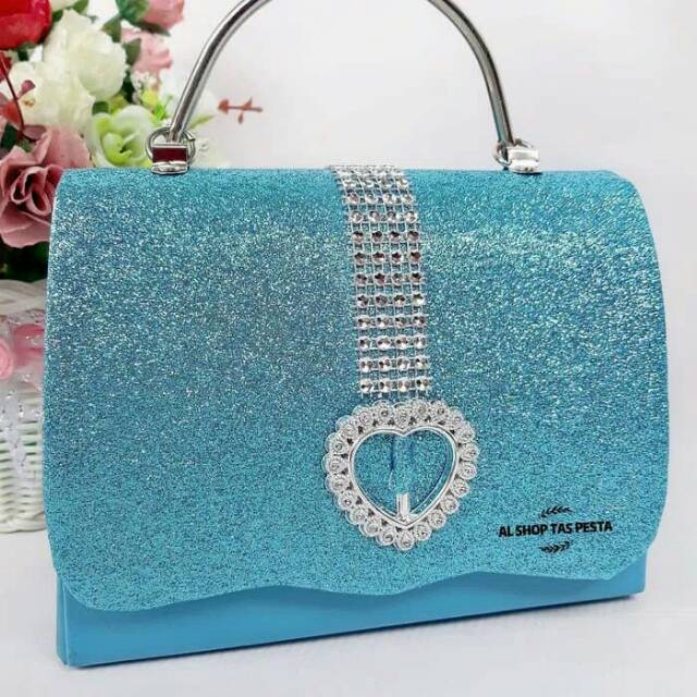 Tas lala pesta - biru muda