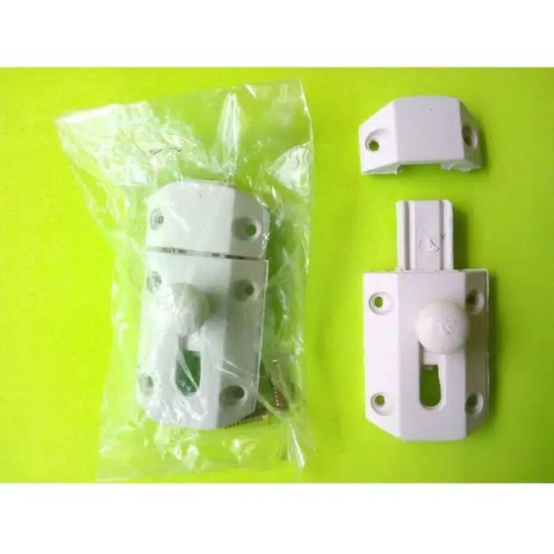 grendel pintu kamar mandi/slot plastik/grendel plastik/kunci kamar mandi