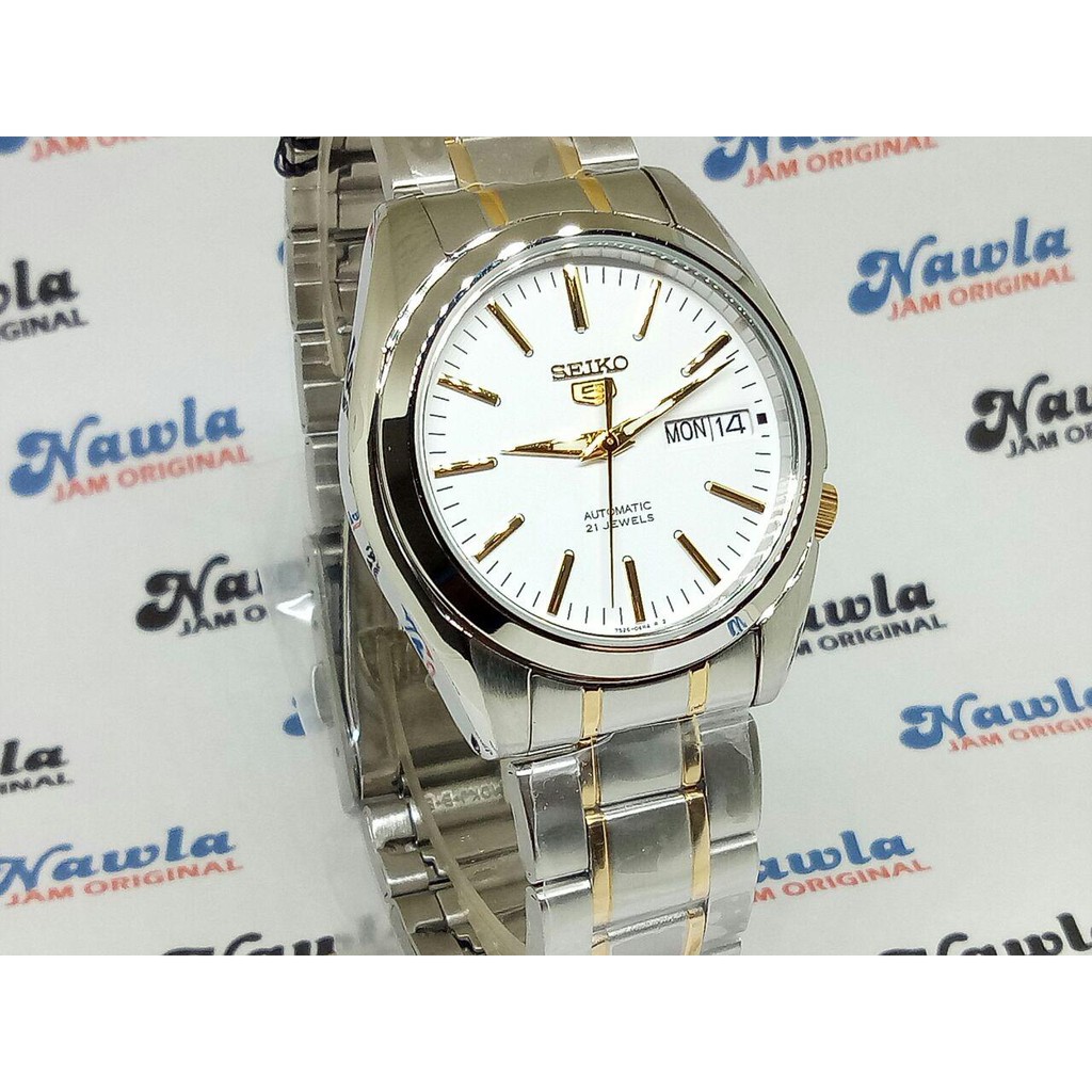 Seiko 5 SNKL47K1 Automatic White Dial - Jam Tangan Pria SNKL47