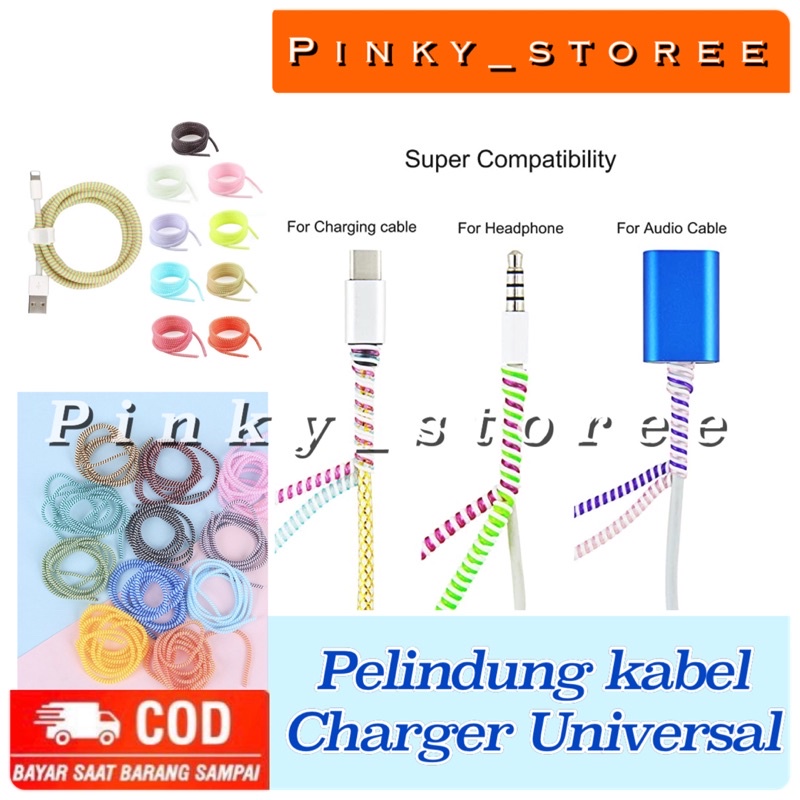 PELINDUNG KABEL CHARGER UNIVERSAL / PELILIT KABEL WARNA WARNI/ PROTECTOR DATA CABLE