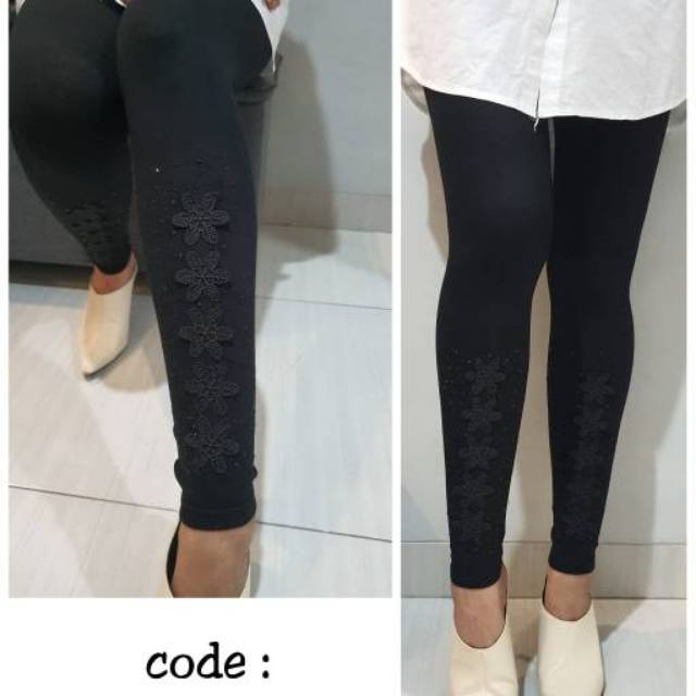 Lezing bordir mutek motif bunga bawahan Tunik wanita