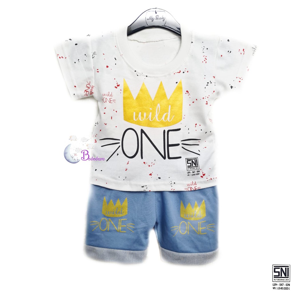 BAJU BAYI BOBOBAM ECER WILD ONE SETELAN ANAK LAKI-LAKI / SETELAN ANAK HARGA GROSIR-1