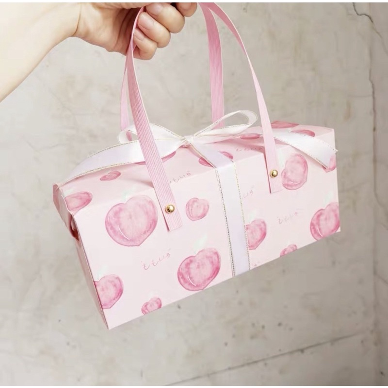 Tas Box Bag kue gulung permen Paper Bag Hampers valentine Kado PB 14