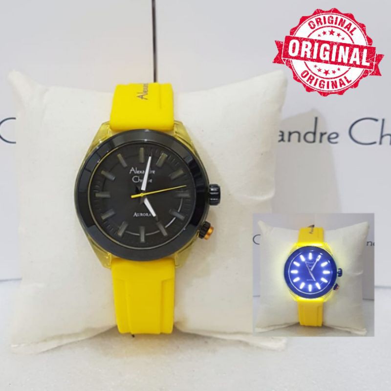 Jam Tangan Alexandre Christie Wanita AC 2928 Alexander Christie Wanita Yellow Original