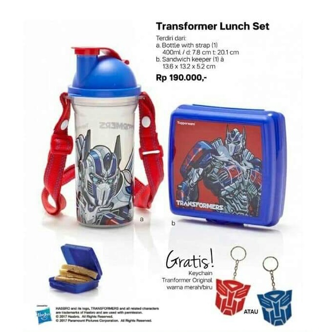 Tupperware Lunch Set (Transformer Lunch Set)