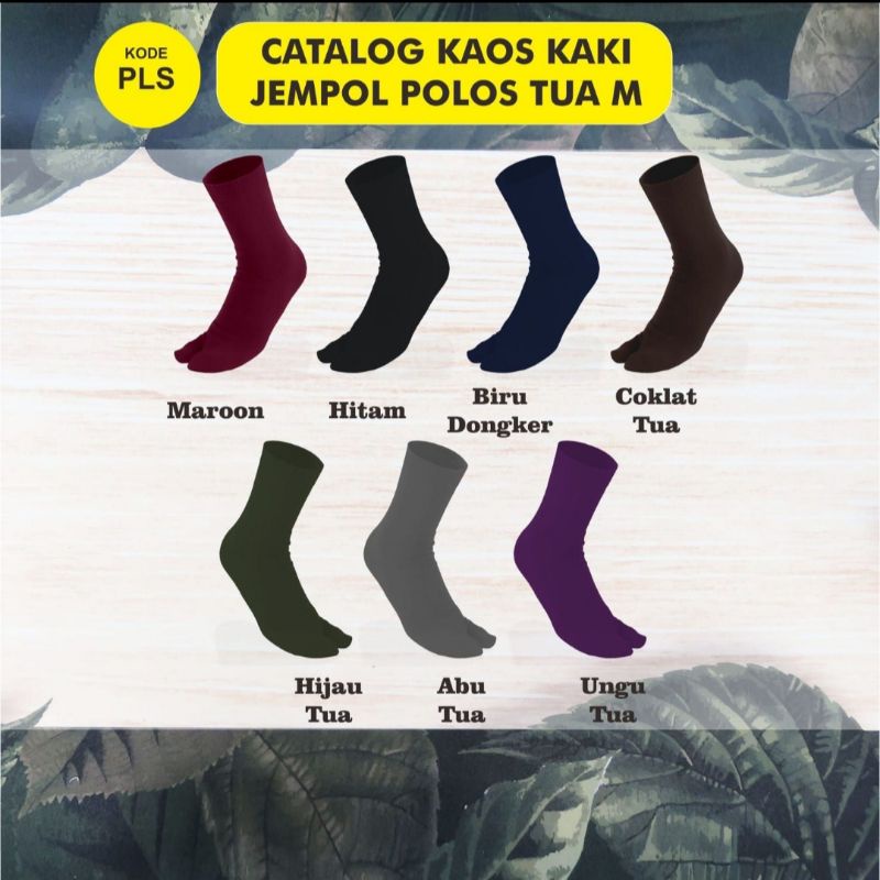 Kaos Kaki Jempol Polos Basic Nylon Premium