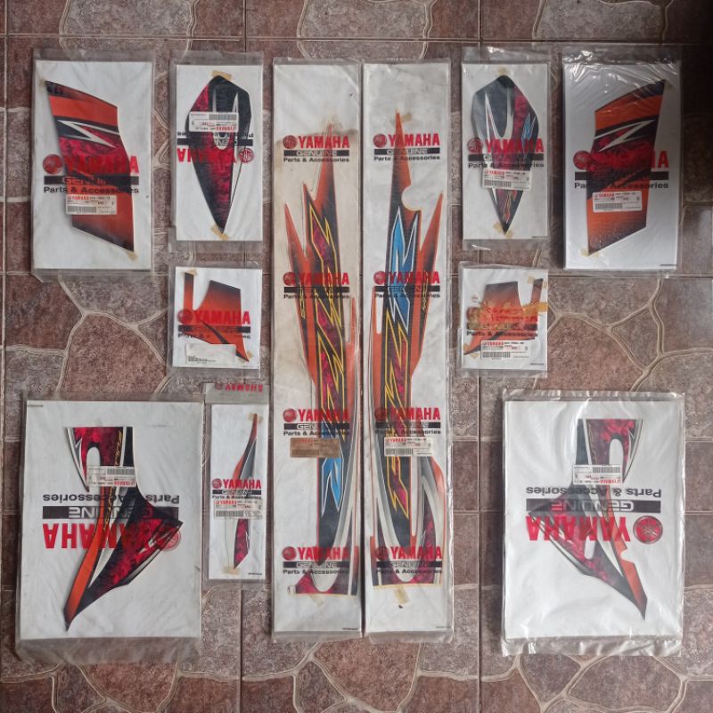 Stiker striping Graphic Yamaha F1ZR Hitam Orange 2005 Original Asli YGP