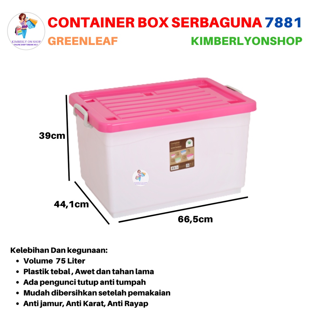 Container Box 75 Liter 7881 Green Leaf