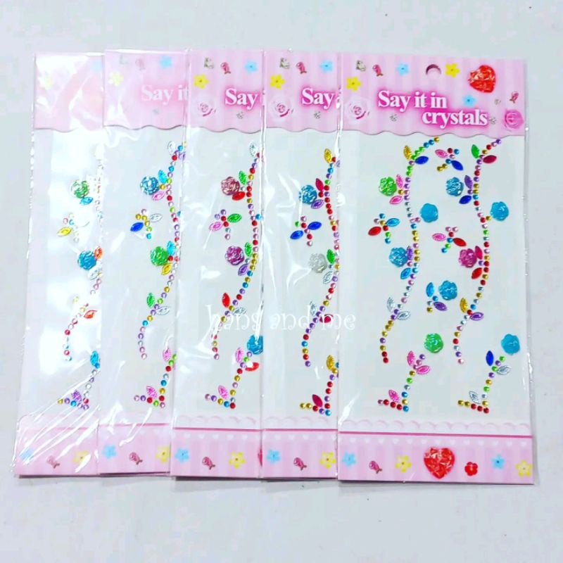 

Sticker Timbul Stiker Manik Payet Hias Deco Case Bunga