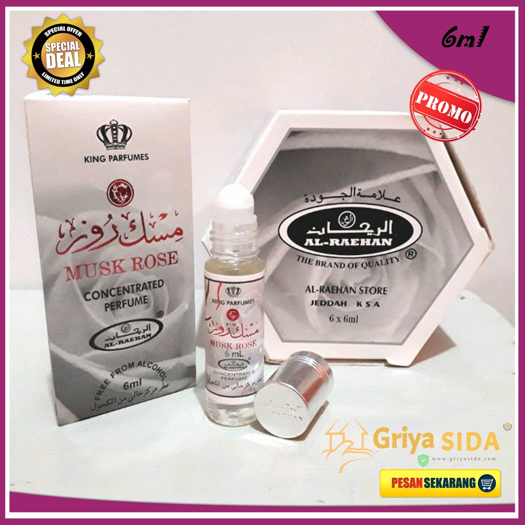 Parfum Musk rose 6ml alraehan aroma misk mirip al rehab parfum Harga grosir PROMO!!