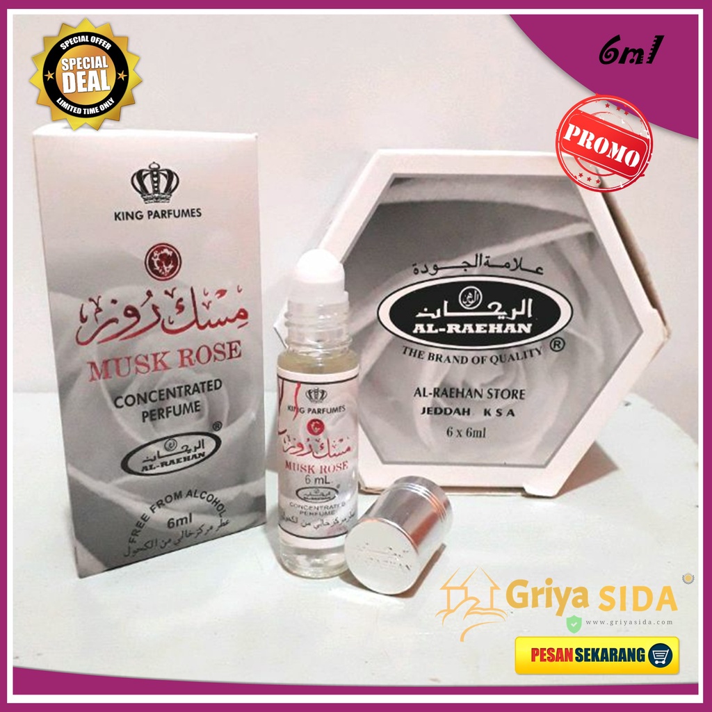 Parfum Musk rose 6ml alraehan aroma misk mirip al rehab parfum Harga grosir PROMO!!