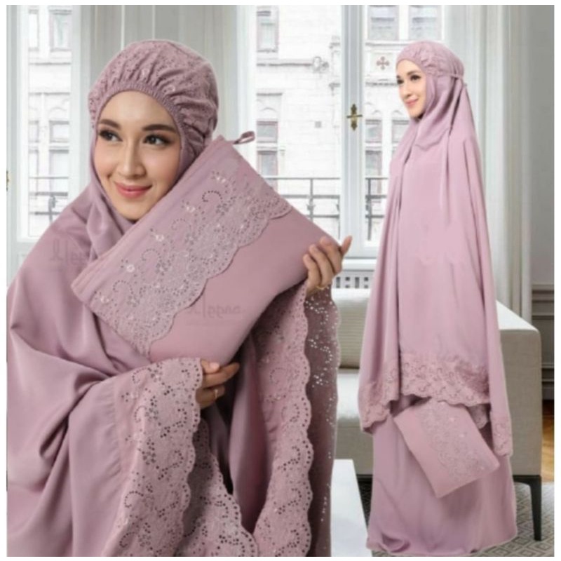mukena siti khadijah bordir original free tas mukena katun khadijah pasteleena jumbo
