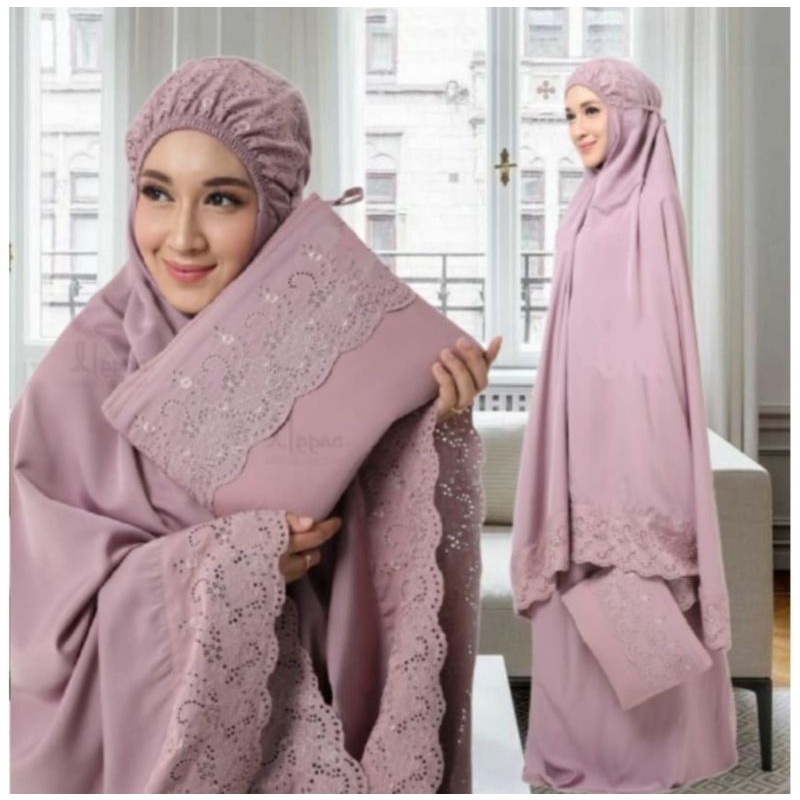 mukena siti khadijah bordir original free tas mukena katun khadijah pasteleena jumbo