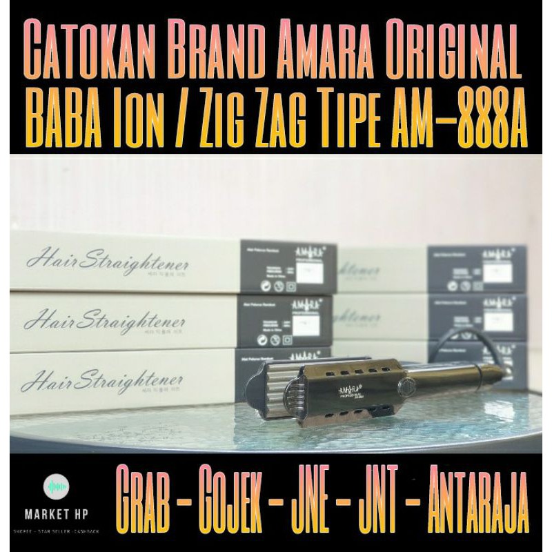 Catok Amara BABA ION/ZIG ZAG Tipe 888A 100% Original