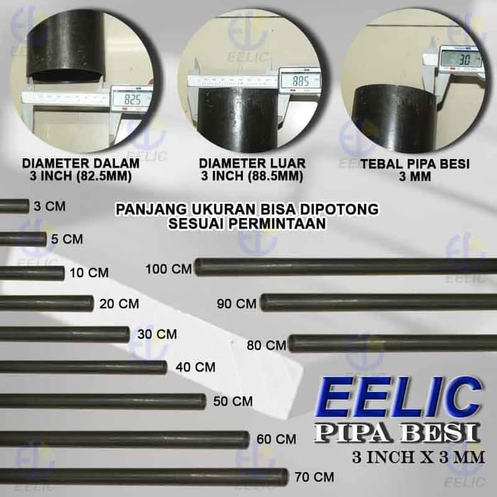 Ukuran Diameter Pipa Besi Hitam