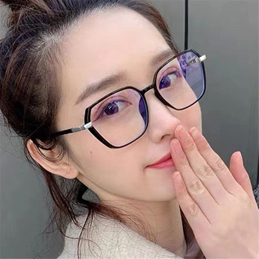 [Elegan] Anti-cahaya Biru Kacamata Mode Oversized Frame Blocking Glasses Komputer Gaming Vision Care Reading Eyewear