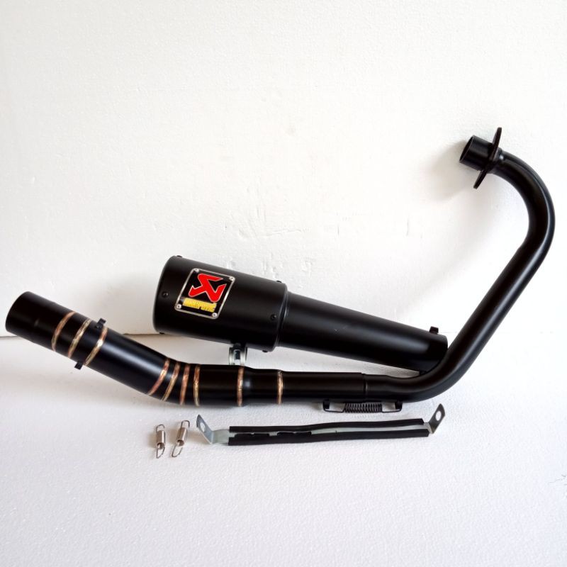 Knalpot racing akrapovic doff PNP new vixion old r cb150 Tiger r15 cbr150 satria sonic verza  dll-akrapovic A-2