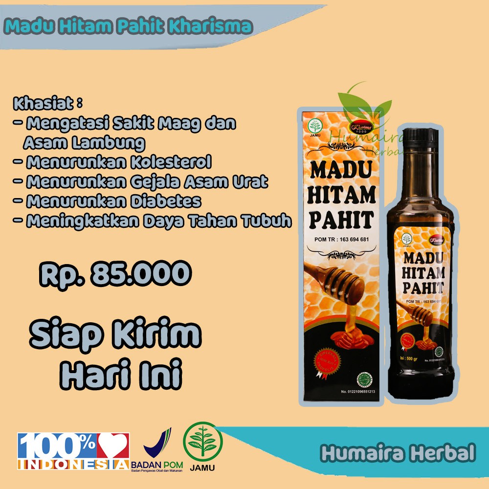 

TERLARIS Madu Hitam Pahit Kharisma Premium 500gr Kharisma Food OBAT Diabetes