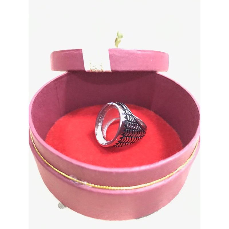 Kerangka/Rangka/Cangkang Cincin Pria Model Arrow warna Putih Hitam