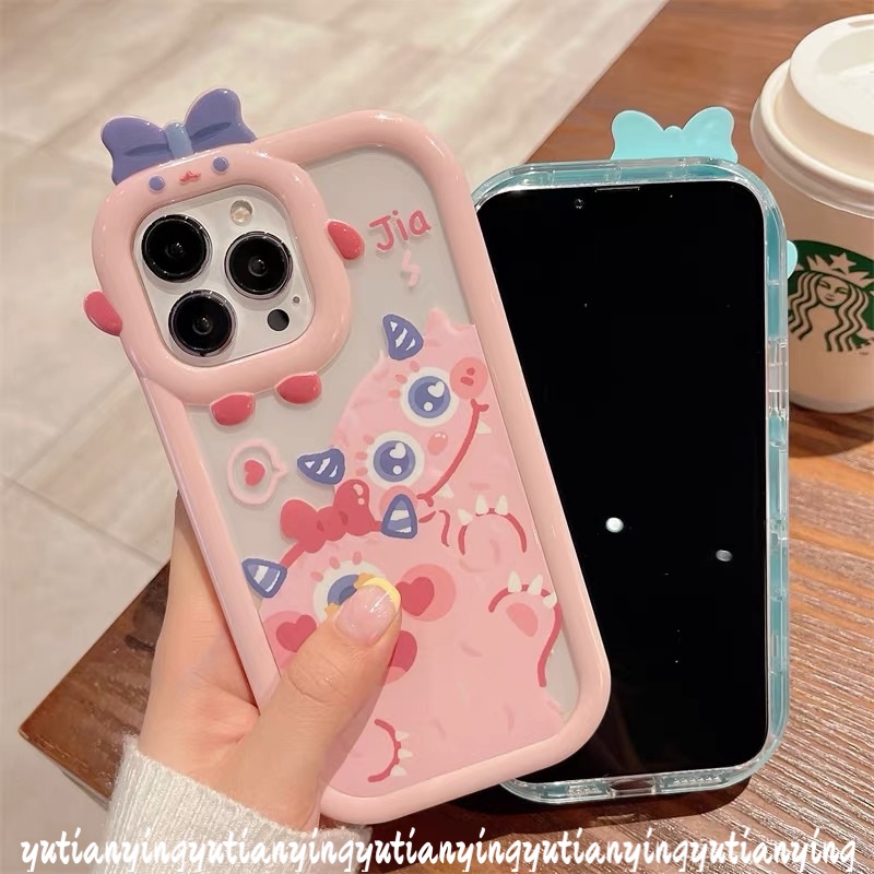 Soft Case TPU Motif Kartun Monster 3D Untuk IPhone 11 13 12 14 Pro MAX XR 6 6S 7 8 14 Plus X XS MAX SE 2020