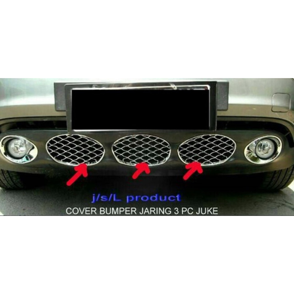 Cover Bumper Depan Nissan Juke Jaring Chrome