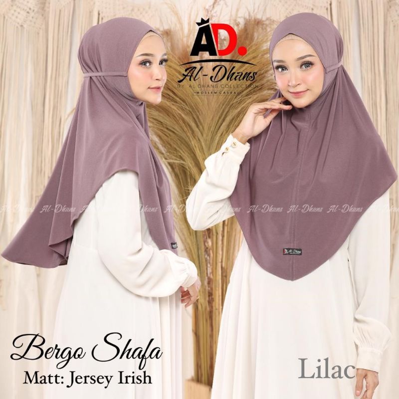 (ORY AL DHANS) / BERGO SHAFA / Hijab Instan Airis Dry Fit / Bergo Non Pet / Bergo Tali