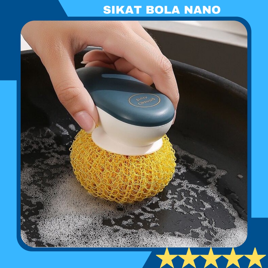 Jual Sikat Cuci Piring Panci Gosong Bak Sink Cuci Wastafel Bulat