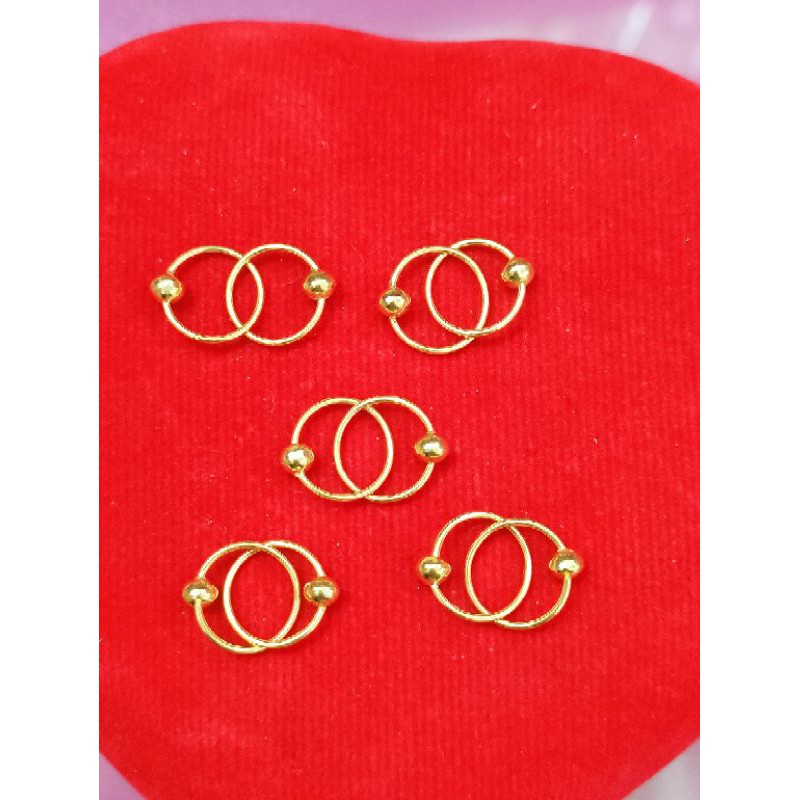 ANTING KENIP BAYI/ANAK PENTOL ( PERAK 925 ) LAPIS EMAS 24K