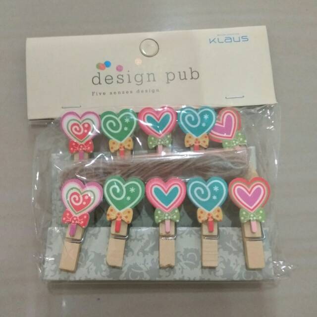 Wooden Clip / Foto / Jepitan Kayu / Penjepit Foto Kayu / Wood Clip Set Cute