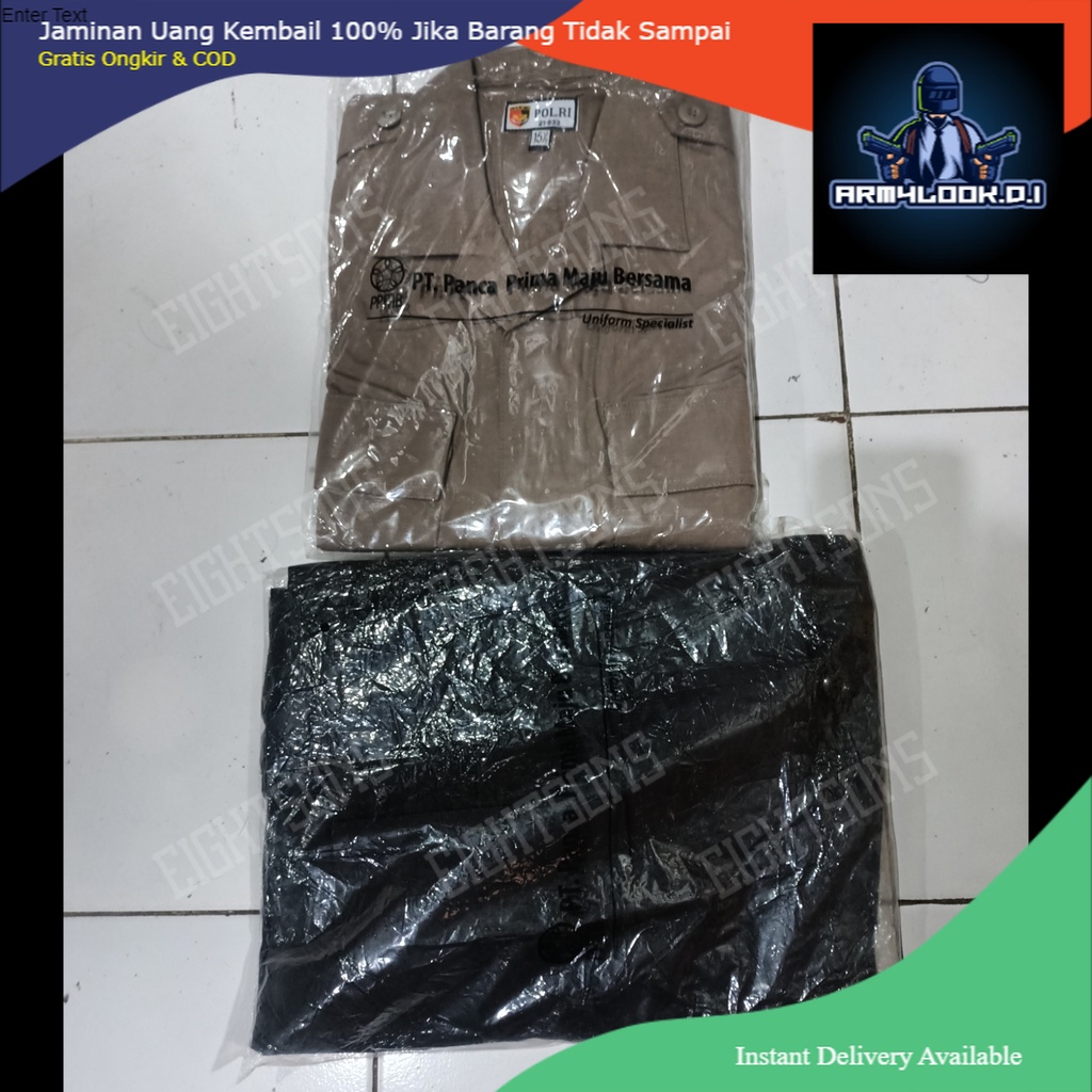 PROMO SETELAN BAJU PDL ASLI JATAH POLRI RIPSTOK PDLT A1 SERAGAM DALMAS SATPAM SECURITY BRIMOB SABHAR