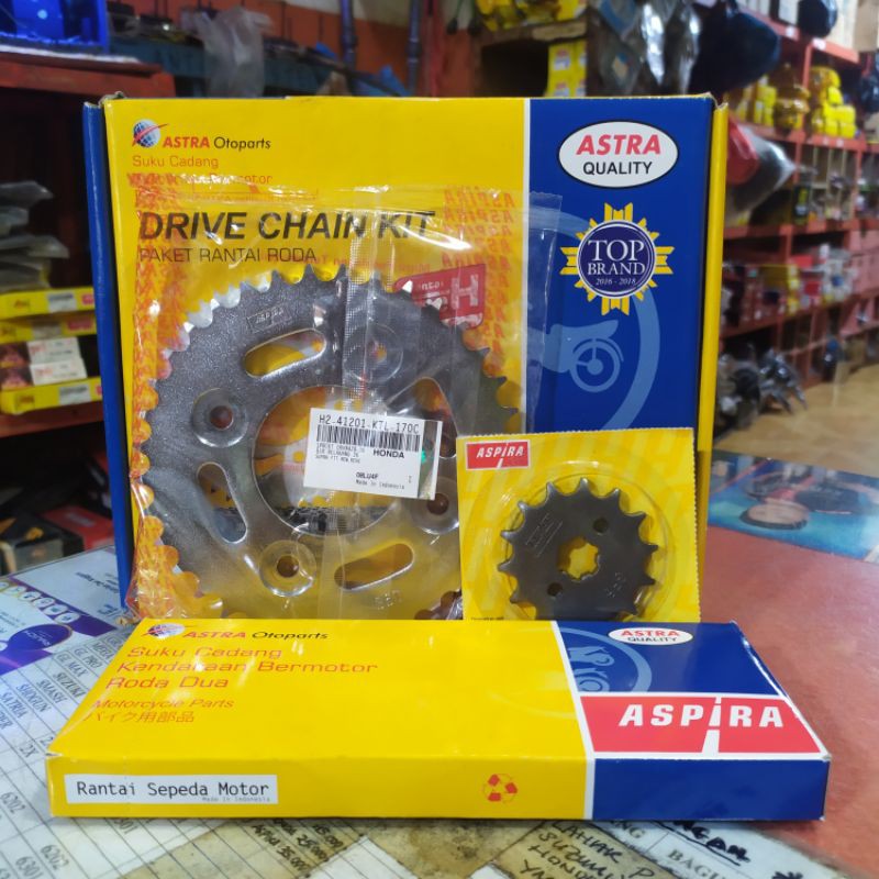 Jual GEAR SET ASPIRA SUPRA FIT NEW SUPRA X 125 REVO OLD REVO ABSOLUTE