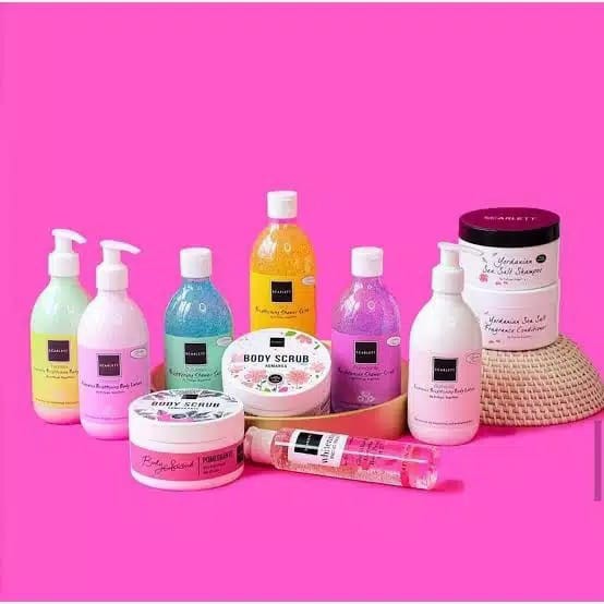SCARLETT WHITENING Body lotion Charming, serum acne series, shower scrub, day&amp;night cream.