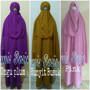Promo Hitam Set Gamis Cadar Murah
