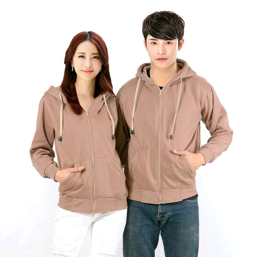 JAKET HOODIE POLOS ZIPPER SWEATER POLOS JACKET POLOS JAKET POLOS M L XL XXL PRIA WANITA JHONS12-MOCA ZIPPER