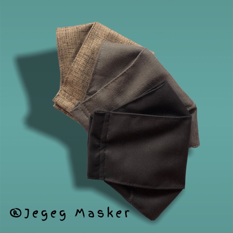 Masker Kain Katun 3D/Premium 3 Ply (dengan tali stopper)